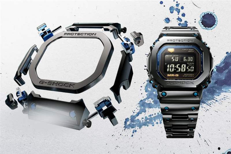 Casio 2022新表青墨MRG-B5000BA及迷彩GMW-B5000TVB型格登場-復刻表
