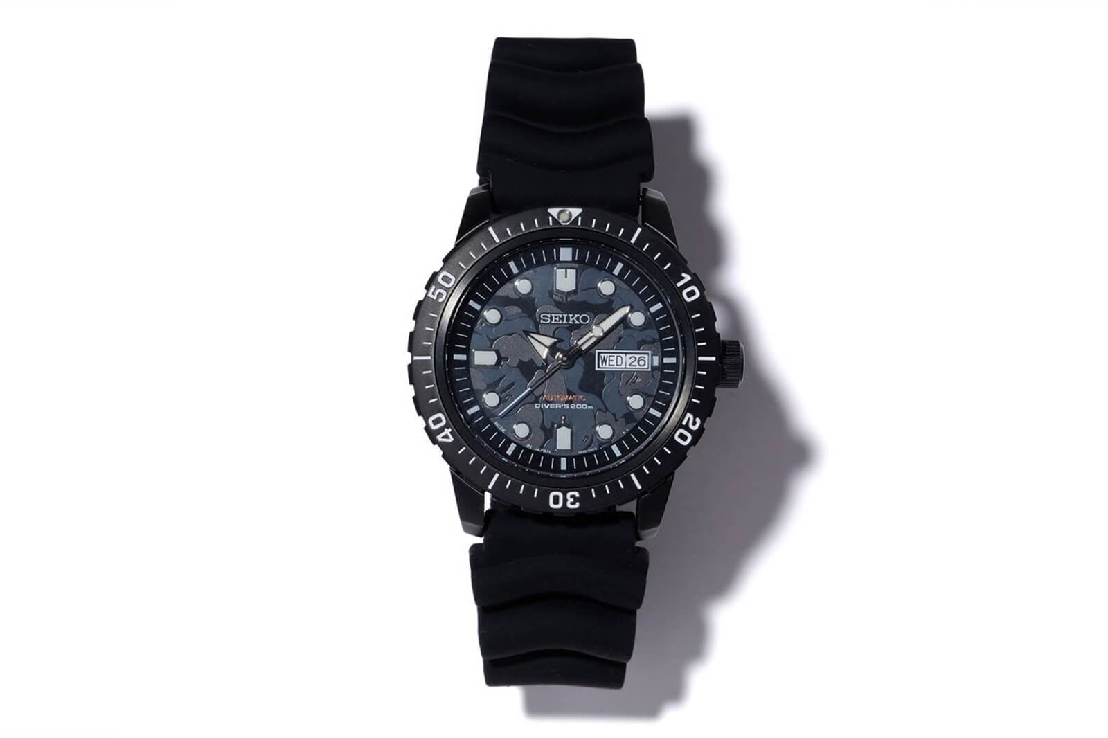 精工聯(lián)名款BAPE x Seiko ABC 迷彩機械潛水表-復刻表
