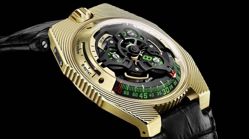 URWERK UR-100 電子-雅典娜丁船用龍頭年度計時碼表-復刻表