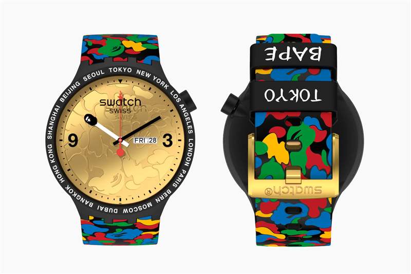 斯沃琪聯(lián)名Swatch X Bape 東京多迷彩版-復(fù)刻表