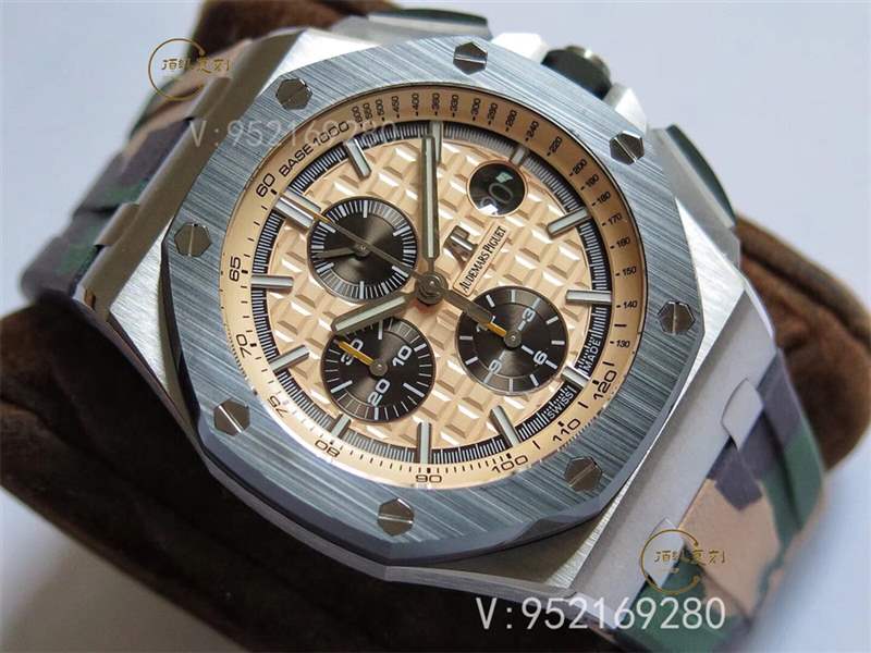 JF廠AP愛彼26400迷彩色皇家橡樹離岸型計時復(fù)刻表做工怎么樣-復(fù)刻表