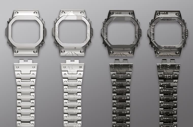 G-SHOCK全金屬GMW-B5000新增以機芯電路板為靈感的鈦合金旗艦款-復(fù)刻表