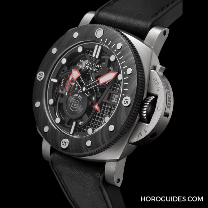 DMLS金屬鐳射燒結表殼加持！Panerai x Brabus聯名表第四代現身：Submersible S eTitanio PAM01403-復刻表