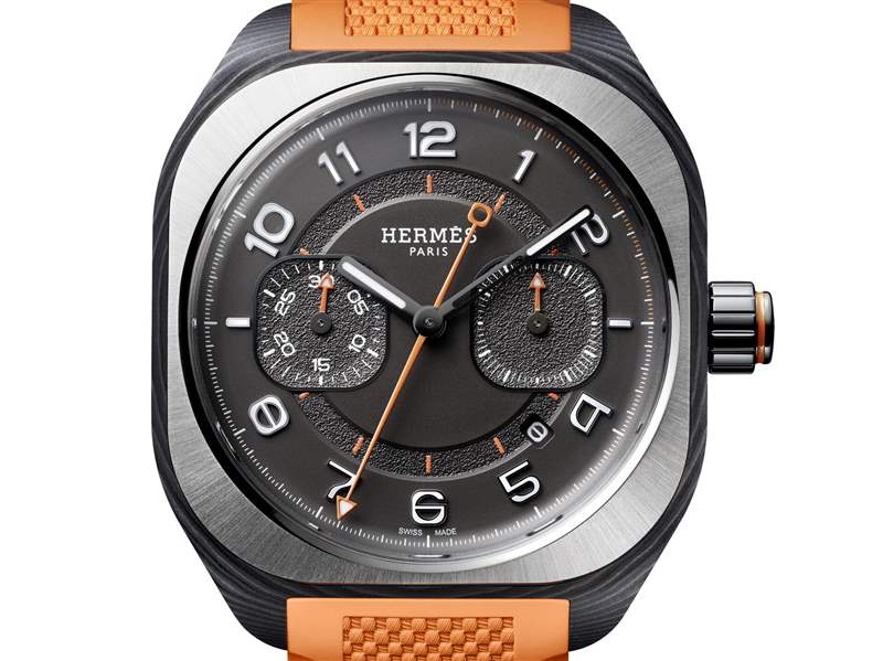 Hermès新品亮點(diǎn)：H08單按鈕計(jì)時(shí)碼表、Slim d’Herme?s工藝表盤、Arceau Petite Lune月相腕表-復(fù)刻表