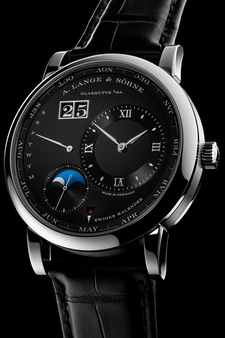 朗格Lange 1萬年歷新添鉑金黑面款式-復(fù)刻表