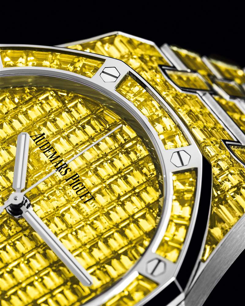 愛彼推出Royal Oak Selfwinding Rainbow Sets珠寶腕表：彩色寶石鑲嵌-復(fù)刻表