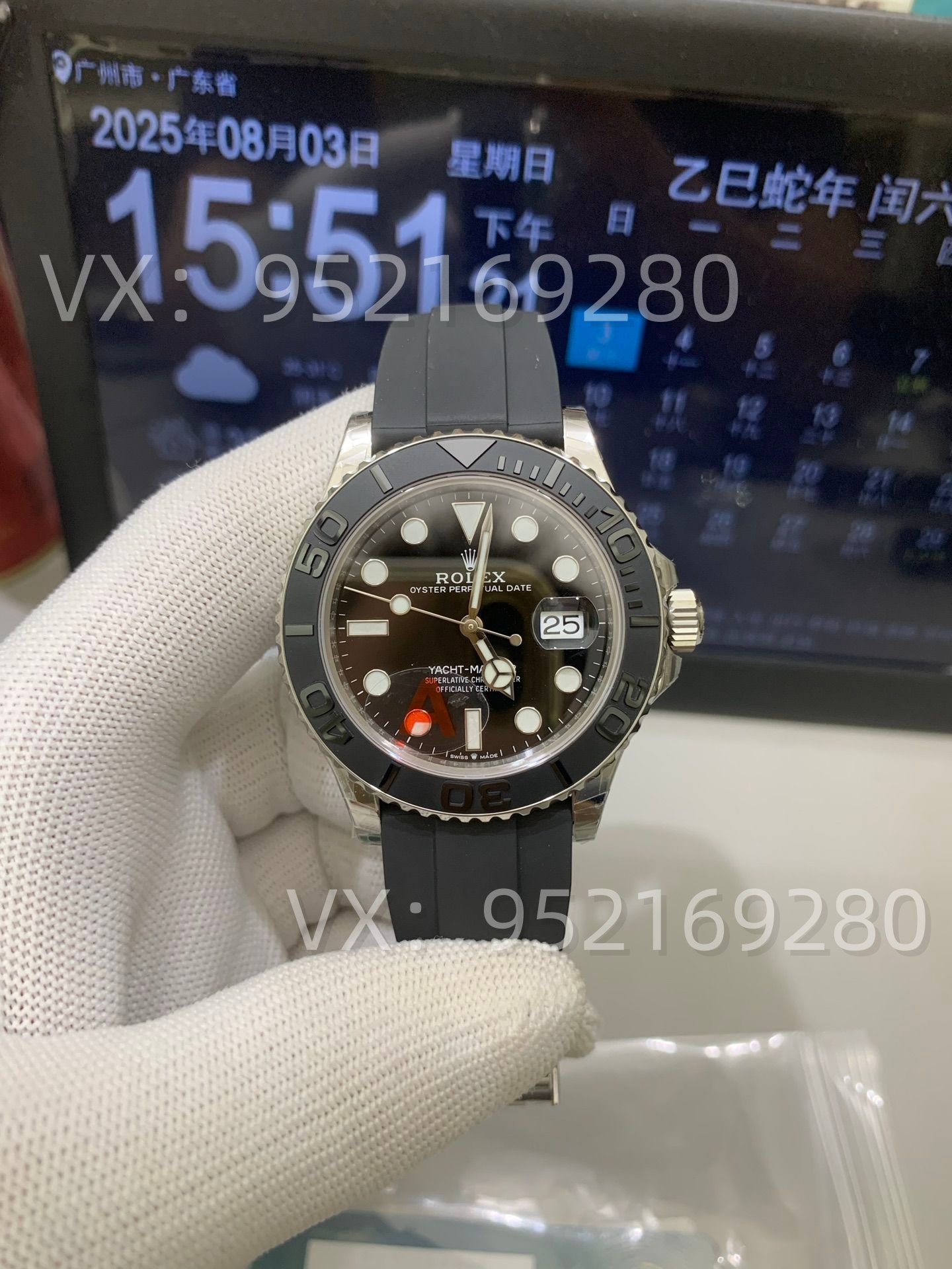 VS廠勞力士白金游艇做工怎么樣,升級(jí)V3版丹東3235機(jī)芯重量149G-復(fù)刻表